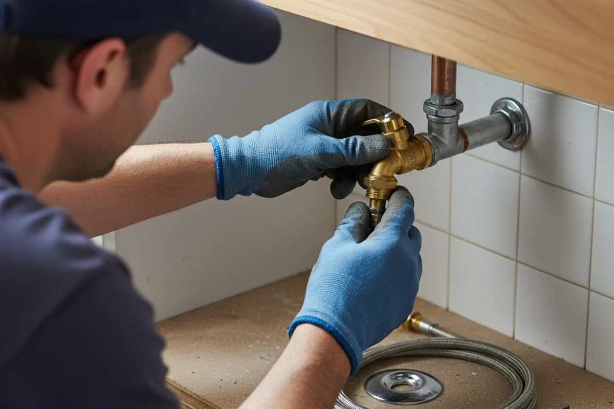 Shutoff valve and fitting work during Faucet and Fixture Repair in Isle La Motte